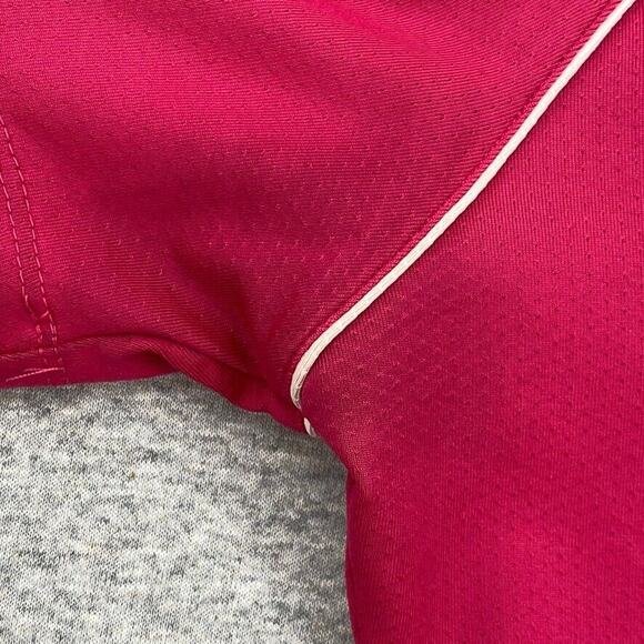Nike Golf Shirt Womens XS (0-2) Pink Dri Fit Short Sleeve 1/4 Zip Activewear Top - Picture 9 of 12